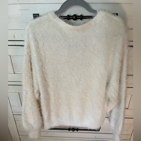 London Kaye eyelash scoop neck pull over sweater medium - Picture 3 of 6